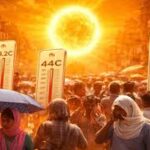 भीषण गर्मी का कहर: कई राज्यों में हीटवेव, 44°C पार तापमान — स्कूल टाइमिंग बदली, अस्पताल अलर्ट पर